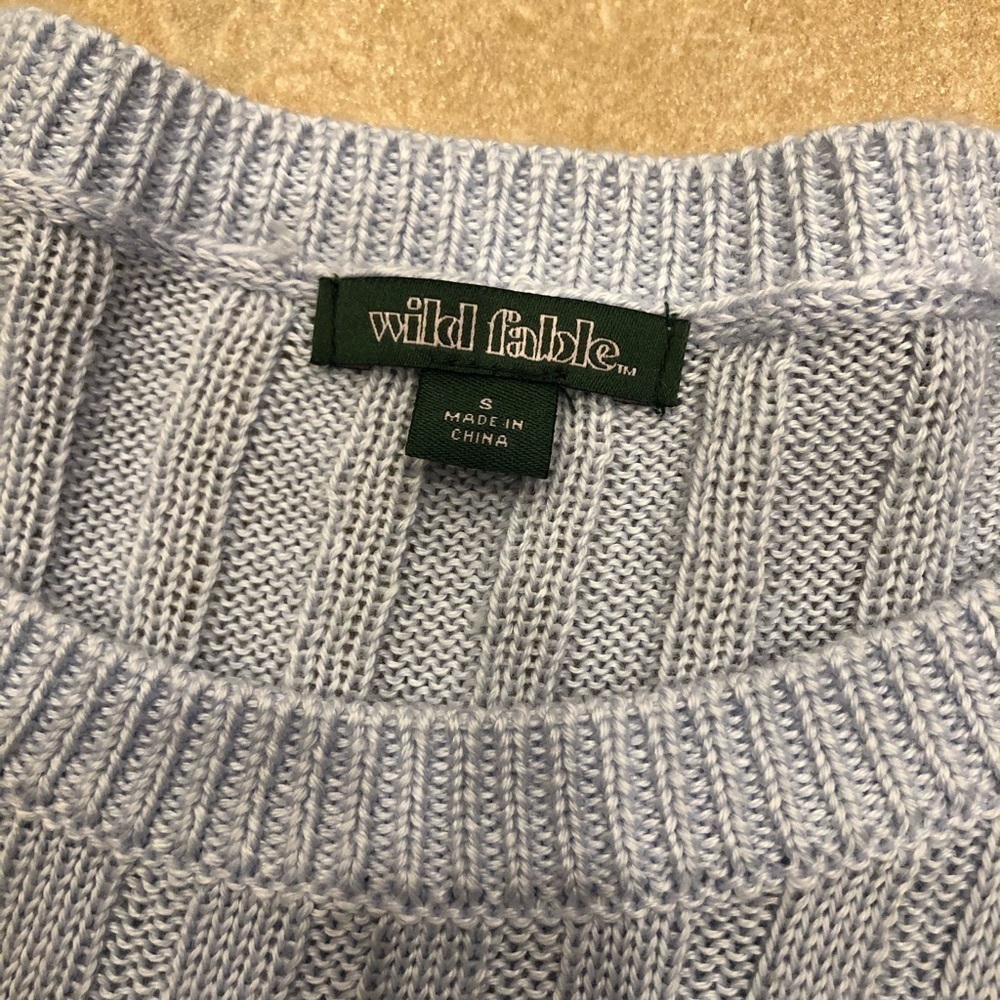 Wild Fable Light Blue Ribbed Sweater - Picture 2 of 2